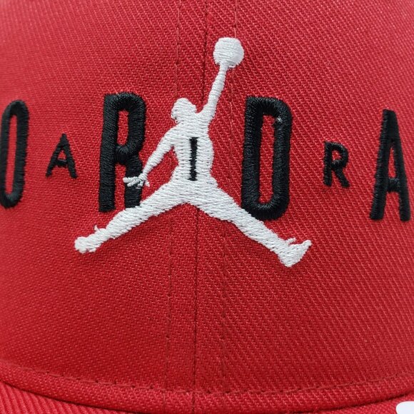 Jordan Red Snapback Hat Big Kids Size 8-20 Embroidered Logo Adjustable Fit - Picture 4 of 8
